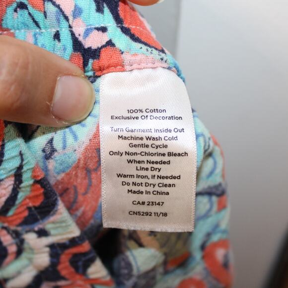 TALBOTS Paisley Print Wide-Leg Palazzo Pants Tassel Tie Waist | XL - Picture 7 of 7